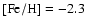 ${\rm [Fe/H]} = -2.3$