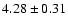 $4.28 \pm 0.31$