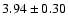 $3.94 \pm 0.30$