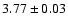$3.77 \pm 0.03$