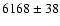 $6168 \pm 38$