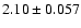 $2.10 \pm 0.057$