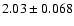 $2.03 \pm 0.068$