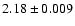 $2.18 \pm 0.009$