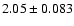 $2.05 \pm 0.083$