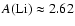 $\textit{A}{\rm (Li)}\approx 2.62$