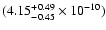 $(4.15^{+0.49}_{-0.45}\times10^{-10})$