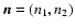 $\vec{n} = (n_1,n_2)$