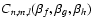 $C_{{n},{m},{l}}(\beta_f,\beta_g,\beta_h)$