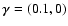 $\vec{\gamma} = (0.1,0)$