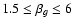 $1.5\leq\beta_g\leq6$