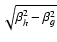 $\sqrt{\beta_h^2 - \beta_g^2}$
