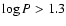$\log P>1.3$