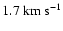 $1.7{~\rm km~s}^{-1}$