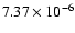 $7.37\times10^{-6}$