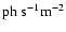 ${\rm ph~s^{-1}m^{-2}}$