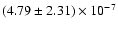 $(4.79\pm2.31)\times 10^{-7}$
