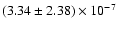 $(3.34\pm2.38)\times 10^{-7}$