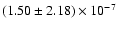 $(1.50\pm2.18)\times 10^{-7}$