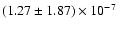 $(1.27\pm1.87)\times 10^{-7}$