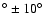 $^{\circ} \pm 10^{\circ}$
