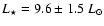 $L_\star =9.6 \pm 1.5~L_{\odot}$