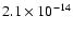 $2.1\times10^{-14}$
