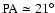 $\rm PA \simeq
21^{\circ}$