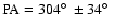 $\rm PA = 304\hbox{$^\circ$ }\pm
34\hbox{$^\circ$ }$
