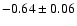 $-0.64\pm 0.06$