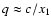 $q \approx c/x_1$