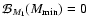 $\binf_{M_1}(M_{\rm min}) = 0$