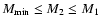 $M_{\rm min}
\leq M_2 \leq M_1$