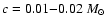 $c = 0.01{-}0.02~{M}_\odot$