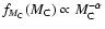 $f_{M_{\rm C}}(M_{\rm C}) \propto M_{\rm C}^{-\alpha}$