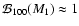 $\binf_{100}(M_1) \approx 1$