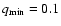 $q_{\rm min}=0.1$