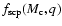 $f_{\rm scp}(M_{\rm c},q)$