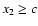 $x_2\geq c$