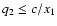 $q_2\leq c/x_1$