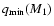 $q_{\rm min}(M_1)$