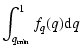 $\displaystyle \int_{q_{\rm min}}^1 f_q(q){\rm d}q$