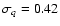 $\sigma_q=0.42$