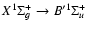 $X^1\Sigma_g^+ \rightarrow B'^1\Sigma_u^+$