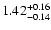 $\rm 1.42^{+0.16}_{-0.14}$