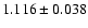 $1.116\pm0.038$