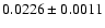 $0.0226\pm0.0011$