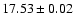 $17.53\pm0.02$