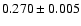 $0.270\pm0.005$