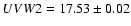$UVW2=17.53\pm0.02$